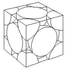 面心立方格子の模式図